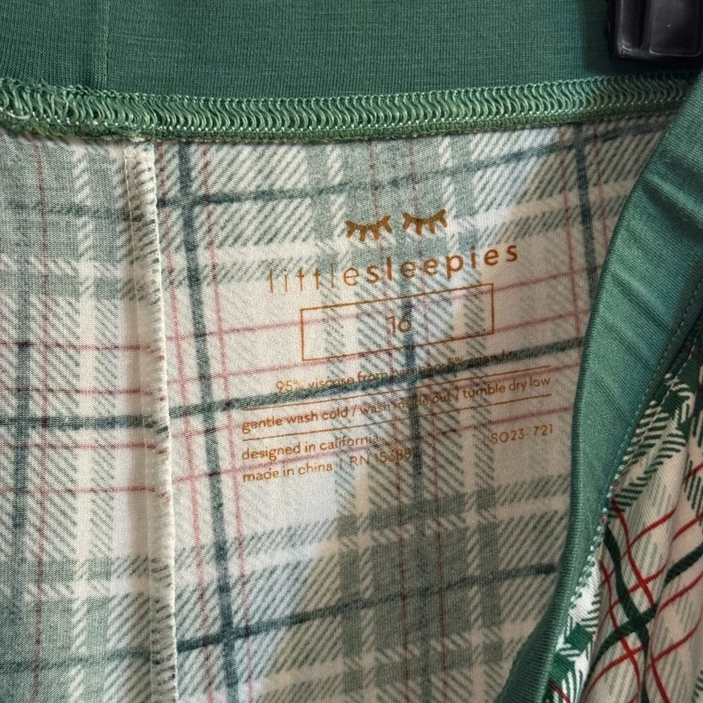 Little Sleepies Noel Plaid 2pc Pajama Set Size 16 Bamboo Viscose